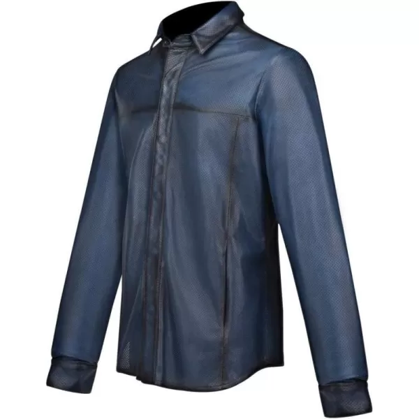 Cuadra Mens Camisole in Genuine LeatherBlue