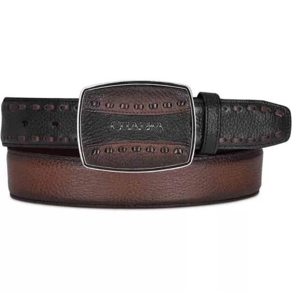 Cuadra Mens Cowboy Belt in Genuine Deer Leather BrownCuadra Mens Cowboy Belt in Genuine Deer Leather Brown