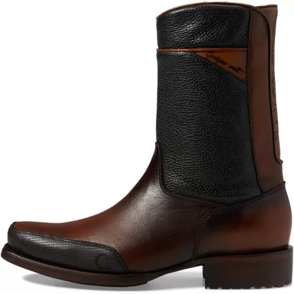 Cuadra Mens Cowboy Boot in Genuine Fuscus Leather and Bovine LeatherBrown