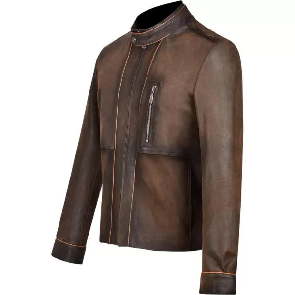 Cuadra Mens Jacket in Genuine Leather BrownBrown