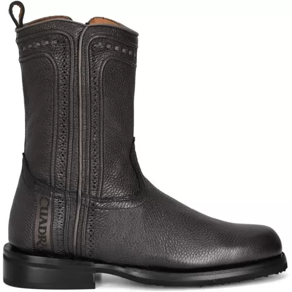 Cuadra Mens Urban Boot in Genuine Deer Leather with Zipper BlackBlack