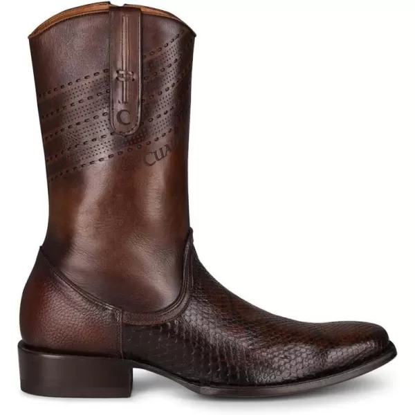 Cuadra Mens Urban Boot in Genuine Python Leather BrownBrown