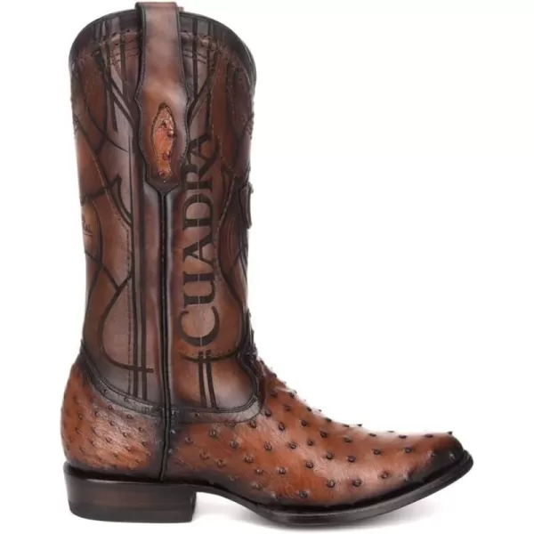 Cuadra Mens Western Boot in Genuine Ostrich Leather BrownBrown