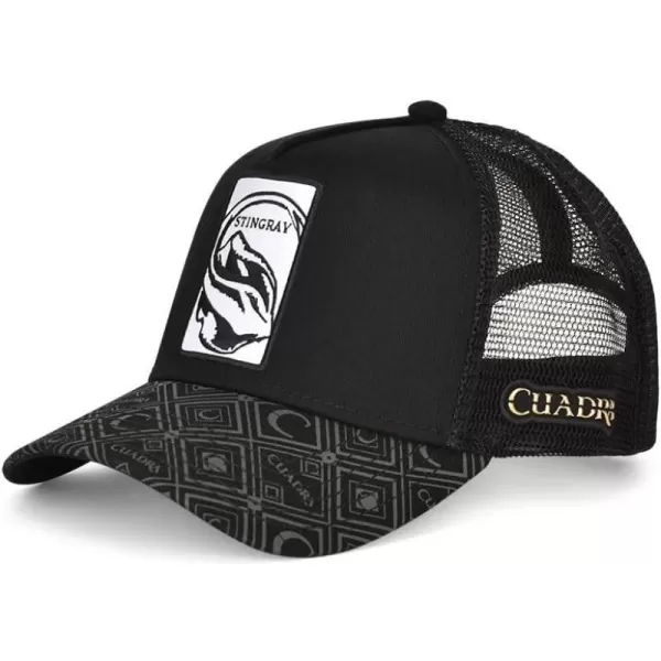 Cuadra STINGRA Mens Snapback Cap with Black Patch Black Talla nicaCuadra STINGRA Mens Snapback Cap with Black Patch Black Talla nica