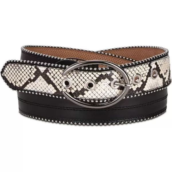 Cuadra Womens Casual Belt with Genuine Python LeatherCuadra Womens Casual Belt with Genuine Python Leather