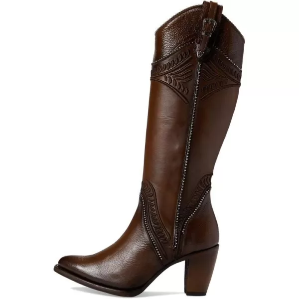 Cuadra Womens Tall Boot in Bovine Leather with Zipper BrownBrown