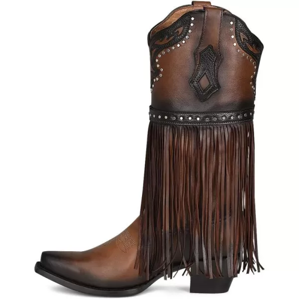 Cuadra Womens boot in genuine bovine leather with embroidery 1GAXRSBrown