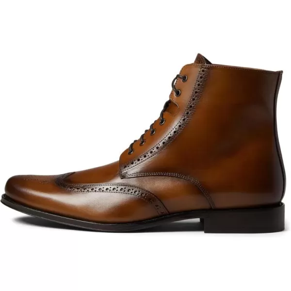 FRANCO CUADRA Mens Boot in Bovine Leather with Zipper and LacesBrown