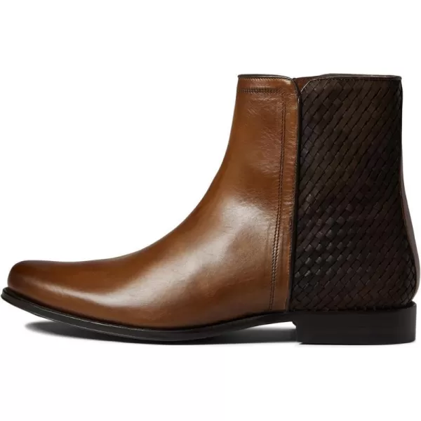 FRANCO CUADRA Mens Boots in Genuine Leather with Handwoven Application Brown G23TVUEBrown