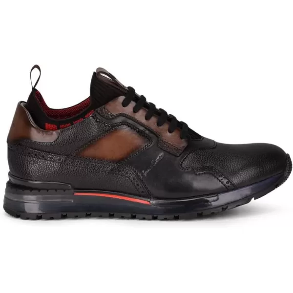 FRANCO CUADRA Mens Sneakers with Laces in Bovine LeatherBlack