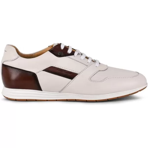 FRANCO CUADRA Mens Sneakers with Laces in Bovine LeatherWhite