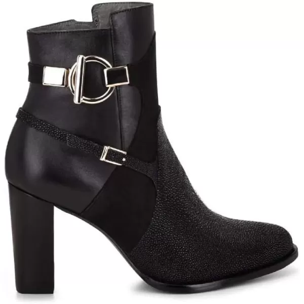 FRANCO CUADRA Womens Bootie in Genuine Stingray LeatherBlack