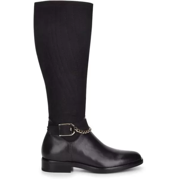 FRANCO CUADRA Womens Riding Boot in Genuine Leather with Suede BlackBlack