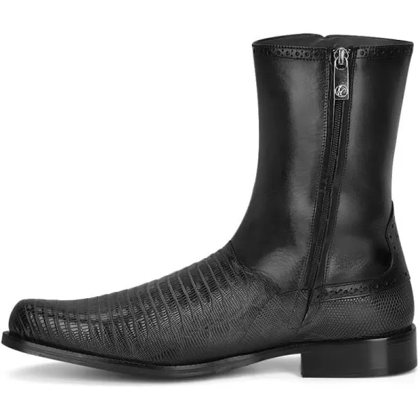 Franco Cuadra Mens Dress Boots in Genuine Lizard Leather BlackBlack