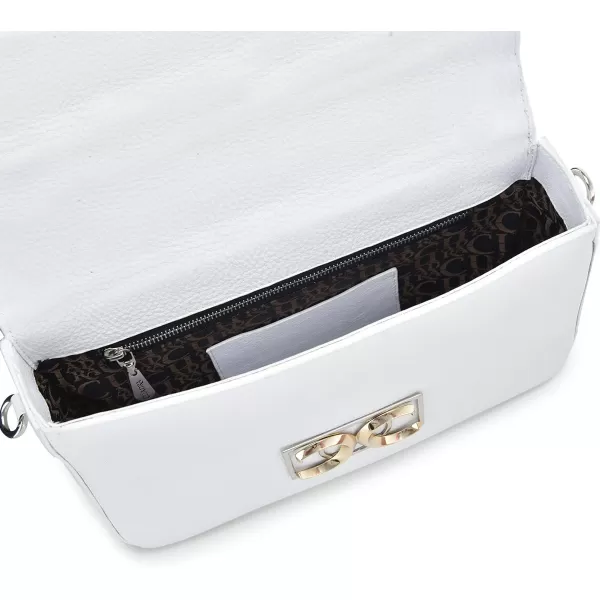 Cuadra Womens Satchel Bag in Genuine Python Leather BOD0IPH White