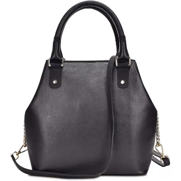 Cuadra Womens Tote Bag in Genuine Leather with Genuine Stingray Leather BlackBlack