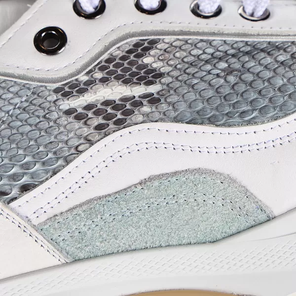 FRANCO CUADRA Sneakers in Python LeatherWhite