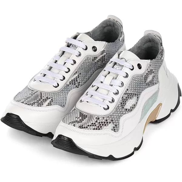 FRANCO CUADRA Sneakers in Python LeatherWhite