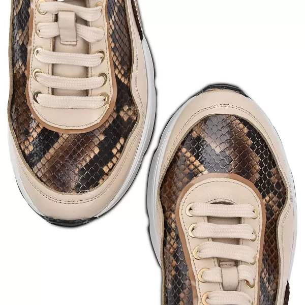 Sneakers for Women in Genuine Python LeatherMiel