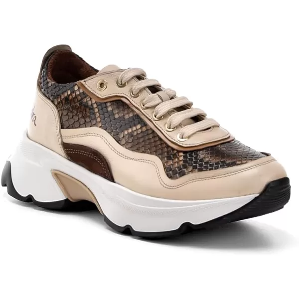 Sneakers for Women in Genuine Python LeatherMiel