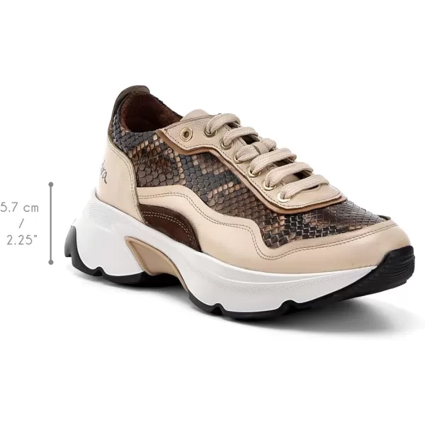 Sneakers for Women in Genuine Python LeatherMiel