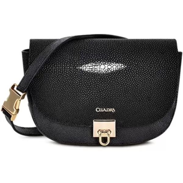 Cuadra Womens Beltbag in Genuine Stingray Leather BlackBlack