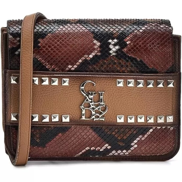 Cuadra Womens Crossbody bag in Genuine Python Leather Honey BOD1APH