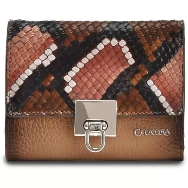 Cuadra Womens Wallet in Genuine Leather Honey BD197PI