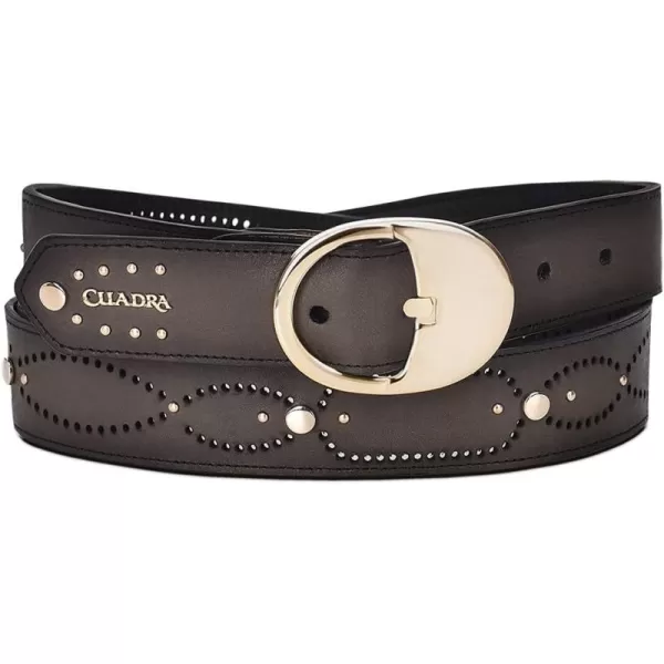 Cuadra womens casual belt in bovine leather with studs oxford