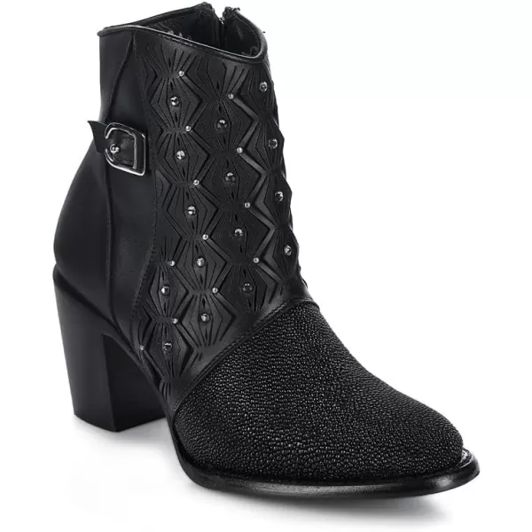 imageCuadra Ankle Boots Elegance and Authenticity in Stingray Leather Black 4V15MABlack