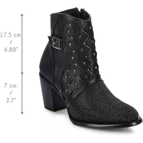 imageCuadra Ankle Boots Elegance and Authenticity in Stingray Leather Black 4V15MABlack