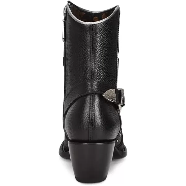 imageCuadra Womens Bootie in Genuine Stingray Leather Black with Zipper and StudsBlack