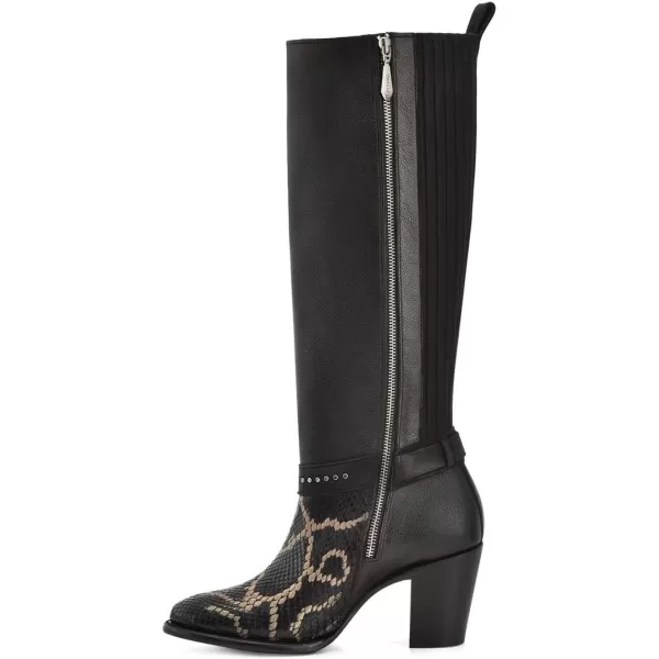 imageCuadra Womens Tall Boot in Python Leather Black 4V01PHHoney