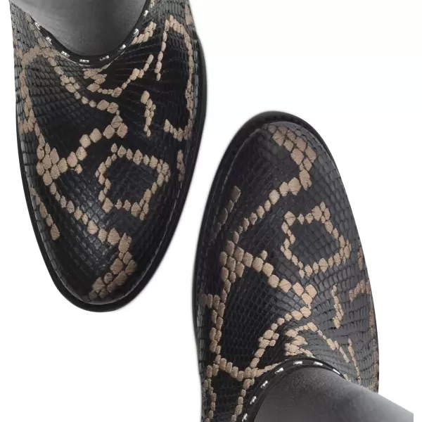 imageCuadra Womens Tall Boot in Python Leather Black 4V01PHHoney
