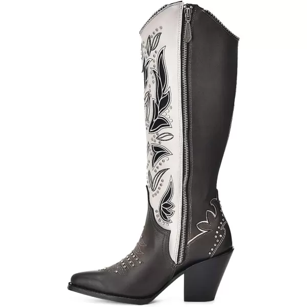 imageCuadra Womens Western Boot in Genuine Leather Grey 4W05RSGrey