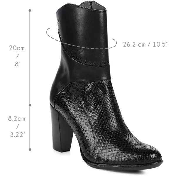 imageFRANCO CUADRA Bootie for Women in Genuine Python Leather Black 4G3PMTSBlack