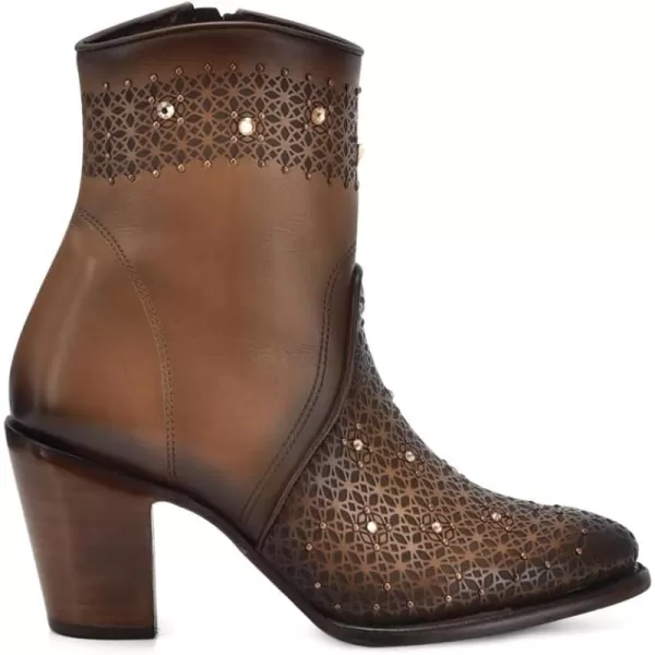 imageCuadra Womens Bootie in Bovine Leather Brown with Zipper and Authentic Crystals 4V02RS