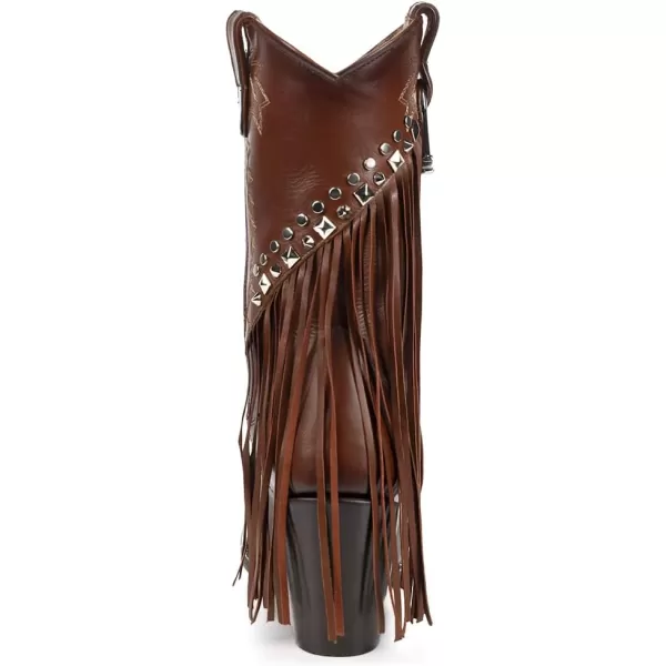 imageCuadra Handmade Honey leather Western Style Boots With Studded Details Brown 4V11RSBrown