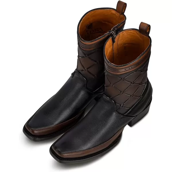 imageCuadra Mens Boot in Bovine Leather with Zipper BlackBlack