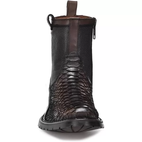 imageCuadra Mens Boot in Genuine Python Leather Brown2T50PHBlack