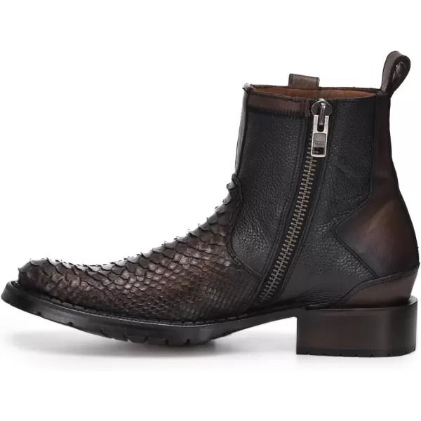 imageCuadra Mens Boot in Genuine Python Leather Brown2T50PHBlack