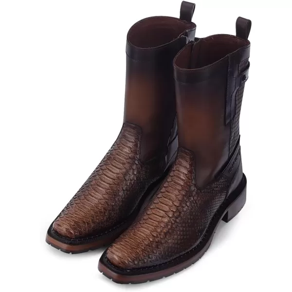 imageCuadra Mens Boot in Genuine Python Leather Honey 1J2VPH