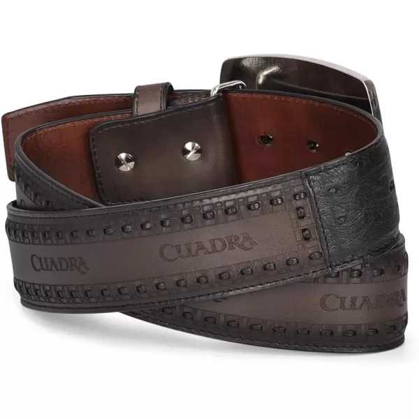 imageCuadra Mens Cowboy Belt in Genuine Ostrich Leather