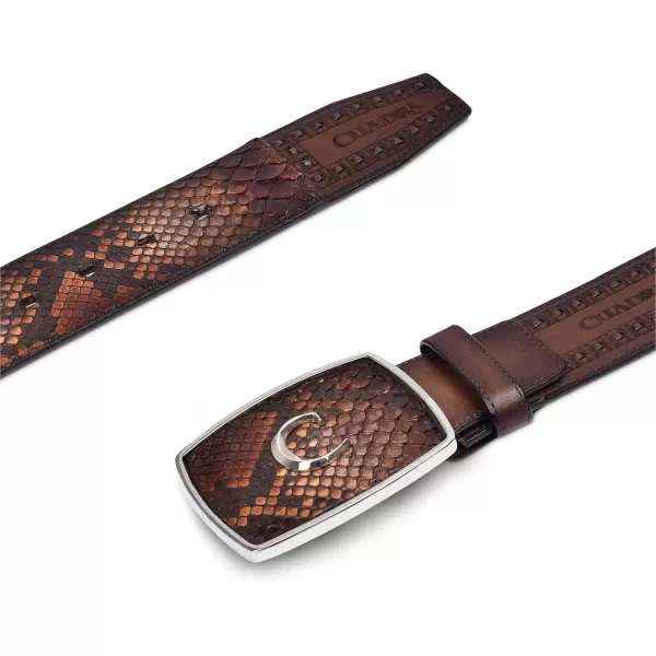 imageCuadra Mens Cowboy Belt in Genuine Python Leather