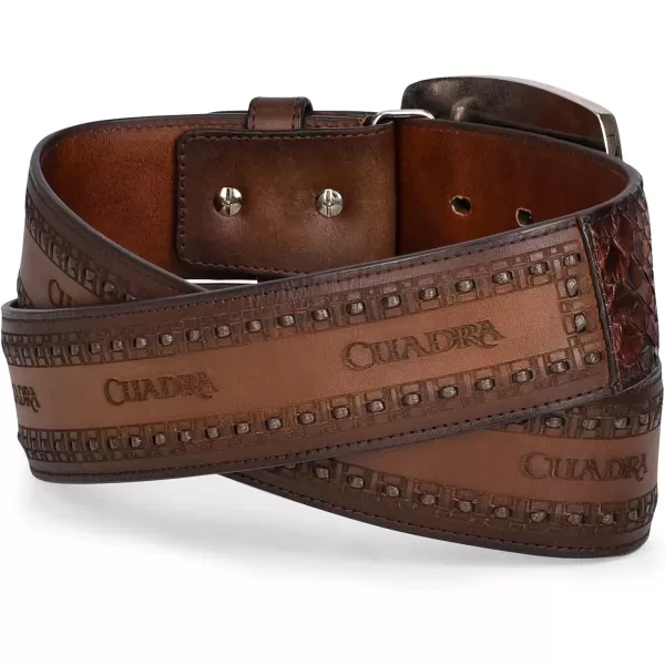 imageCuadra Mens Cowboy Belt in Genuine Python Leather