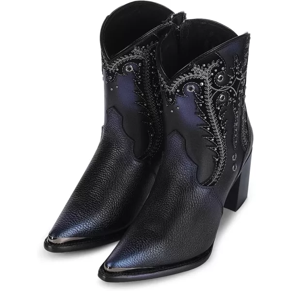 imageCuadra Western Ankle Bootie for Women Elegance in Bovine Leather 4I15RS BlackBlack