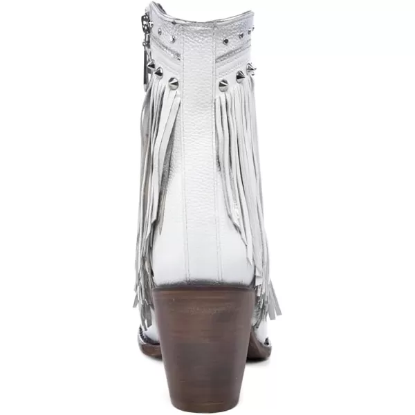 imageCuadra Womens Bootie in Genuine Leather with Decorative Fringes White 4V09RSWhite