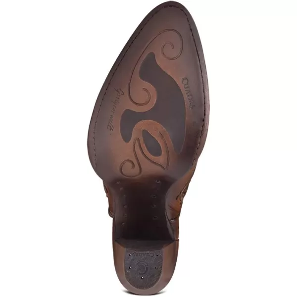 imageCuadra Womens Bootie in Genuine Leather with Embroidery and Zipper Brown 3F48RSBrown