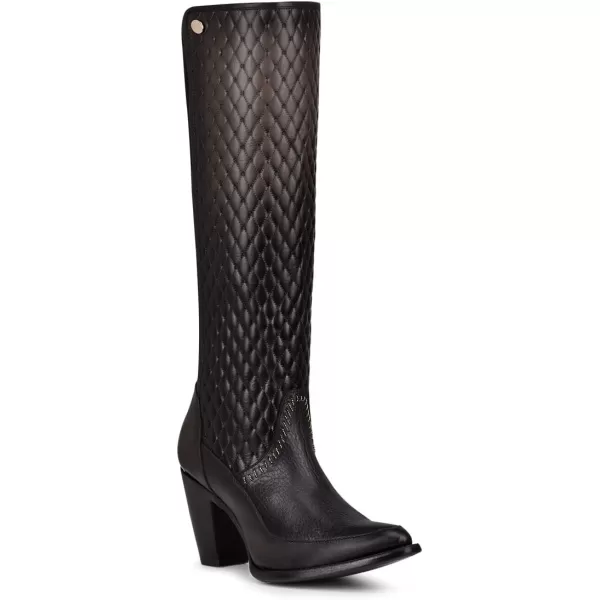 imageCuadra Womens Tall Boot in Bovine Leather with Zipper BlackBlack