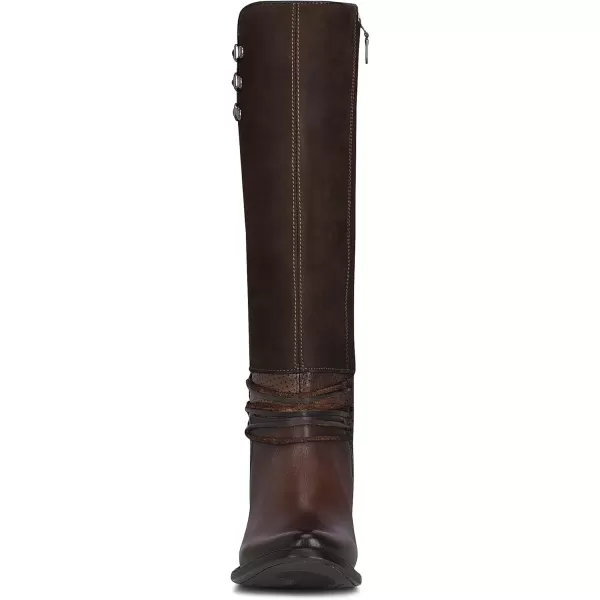 imageCuadra Womens Tall Boot in Genuine Leather with Zipper BrownBlack